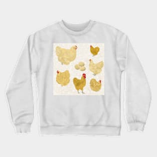 Buff Orpington Chicken White Crewneck Sweatshirt